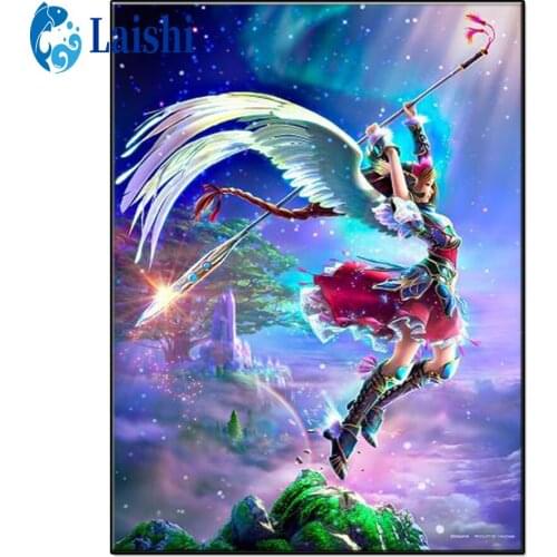 5D DIY Diamond Painting Fantasy girl, Japanese art Rhinestone Embroidery Cross Stitch Kit Mosaic Diamond Art Home Decoration