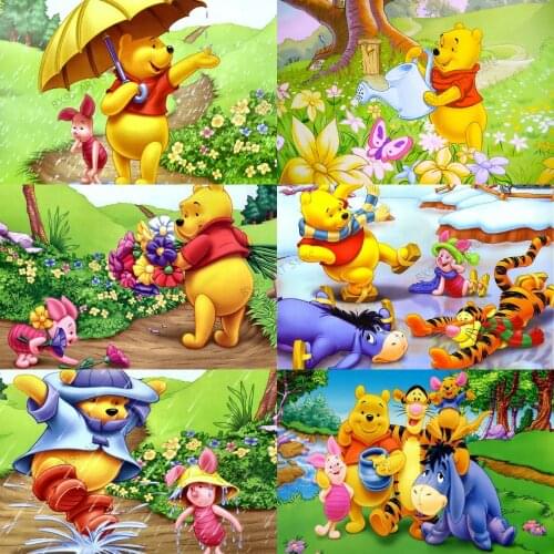5D Diamond Painting Disney "Winnie The Pooh Friends"Diamond Embroidery Full Square Drill Cross Stitch Kits Mosaic Home Decor