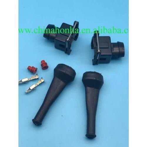 FREE SHIPPING 20/50/100sets/lot Female EV1 Style 3.5 Series 2 Pin Auto Injector Connector with rubber boot