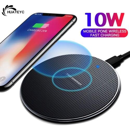 10W Qi Fast Wireless Charger For iPhone 11 12 Max X XS XR 8 Plus For Xiaomi Huawei Samsung Note 9 S10 Plus Phone USB Charger Pad
