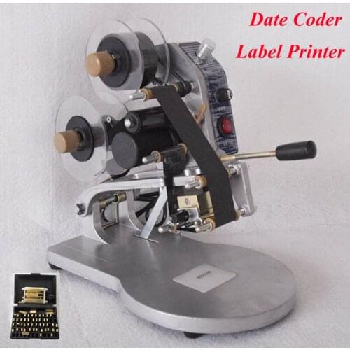 Date Ribbon Coder Color Ribbon Hot Printing Machine Direct Thermal Foil Manual Stamp Printer Coding Machine DY-8