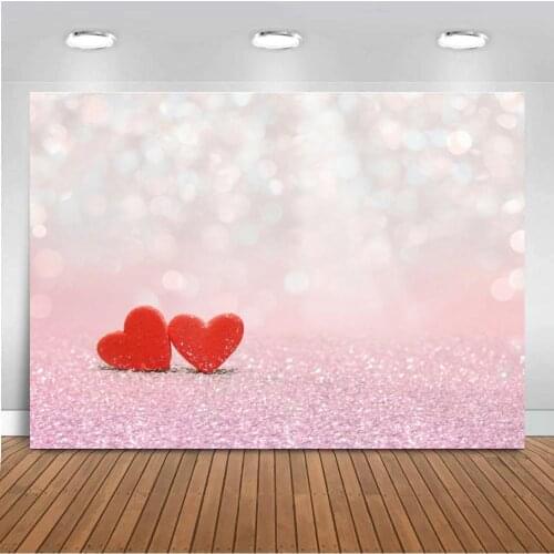 Valentines Day Love Heart Red Light Bokeh Party The 14th of February Photo Backdrops Photographic Backgrounds For Photo Studio