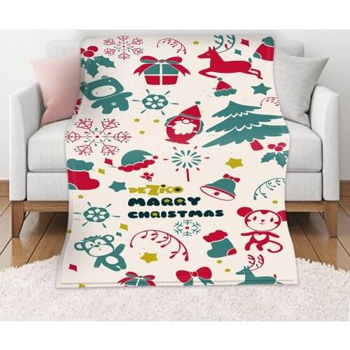 Kids Gift Socks Fleece Throw Blanket Lightweight Super Soft Cozy Merry Christmas Blanket For Bed Couch Sofa Decor 59x86 Inches