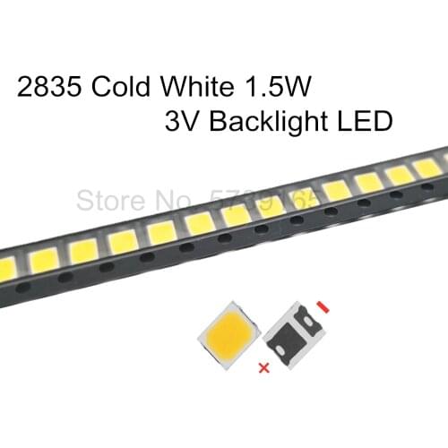 FOR LED Backlight High Power LED 1.5W 3V 1210 3528 2835 130LM Cool white LCD Backlight for TV TV Application