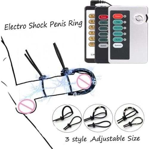 Electro Shock Penis Ring,Electro Stimulation Bead Massage Glans Ring Cock Enlargement Ring,Medical Themed Adult Sex Toys For Men