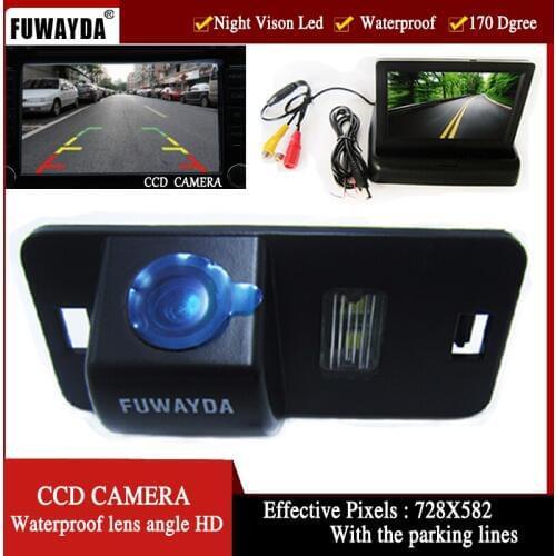 FUWAYDA CCD Car RearView Camera for BMW 1357 series X3 X5 X6 Z4 E39 E53 E46 with 4.3Inch foldable LCD TFT Monitor,Backup Monitor