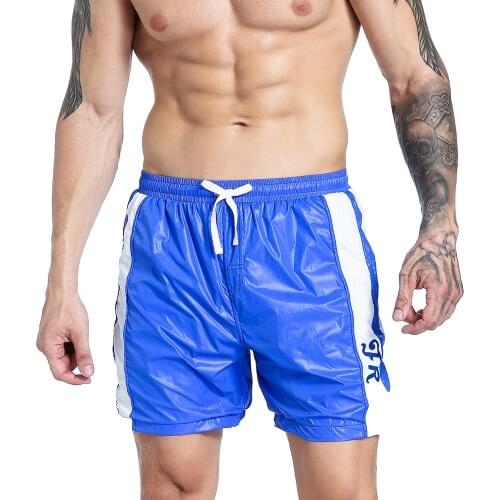 Men Fitness Bodybuilding Shorts Man Summer Gyms Workout Male Breathable Spliced Jogger Beach Short Pants