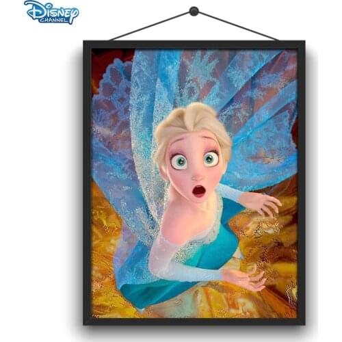 Disney 5D DIY Diamond Painting Aisha Anna Rapunze Round Diamond Embroidery Kit Exquisite Home Artifact Decoration Gift