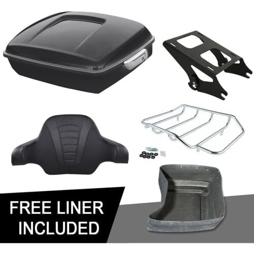 Motorcycle Chopped Pack Backrest Pad Mount Rack For Harley Tour Pack Touring Electra Glide Road Glide Street Glide 2014-2020