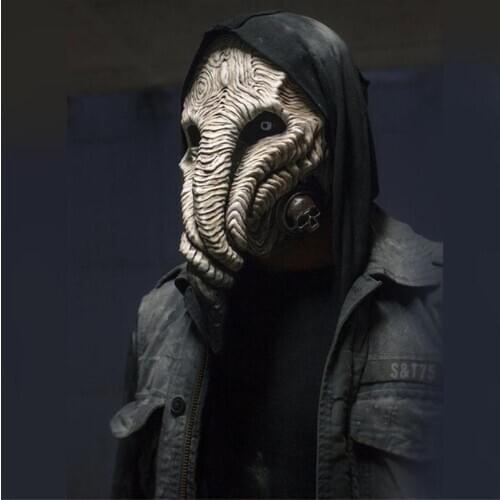 New Horror Ghost Bird Beak Mask Steampunk Plague Doctor Mask Cosplay Long Nose Bird Beak Latex Masks Halloween Party Props