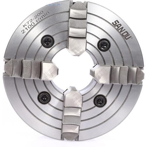 K72- 80/K72- 100/K72- 125 4 Jaw Lathe Chuck 80mm/100mm/125mm Independent 1pcs Safety Chuck Key 3pcs Mounting Bolt