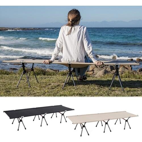 Portable Foldable Camping Cot Single Person Folding Bed 330LB Bearing Weight Compact For Hiking Backpacking Picnic Camping