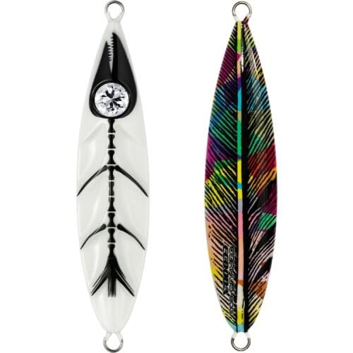 80g 120g Fishing Metal Slow Jigging Lure Glow 3D Rolling Diamond Eye Japan 3D Printing Artificial Metal Jigging Bait