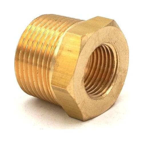 3/4" BSPT Male x 3/8" NPT Female Reducing Bushing Brass Pipe Fitting Connector Adapter Air Gas Fuel Water Pressure 229 PSI