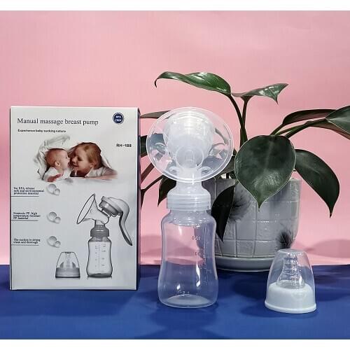 Manual Breast Feeding Pump Milk Suction Machine Hands Type Baby Breast Pump with Nipple