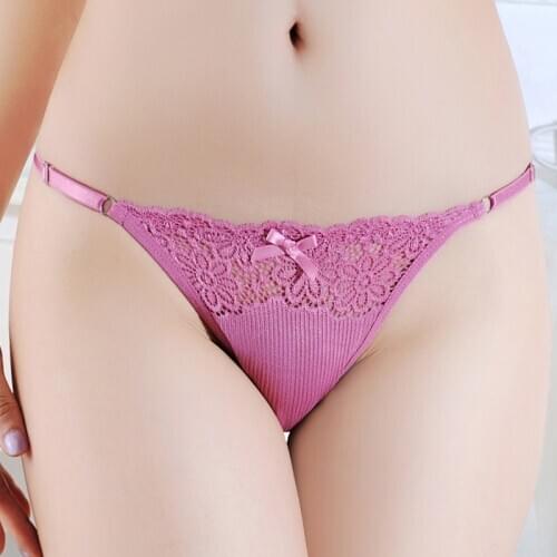 Sexy Girl Thongs Women Panties Bow Bikini Adjustable Lingerie G-Strings XXS-L Female Culotte Seamless Bragas Underwear 2003