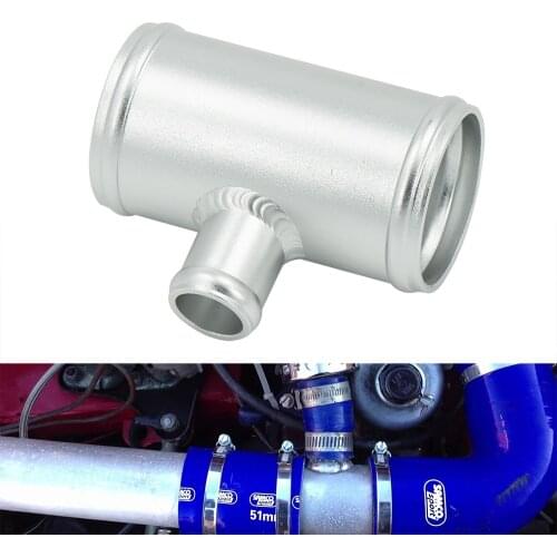 Free shipping Flow 54mm Aluminum Intake Cooling Systems Turbo intercooler T-Pipe piping for 25mm BOV T-PIPE Adaptor Flange