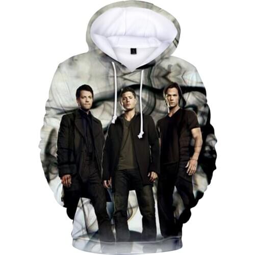 Supernatural 3D Print Women/men Hoodies Sweatshirts Winchester Brothers Sam and Dean Funny Hooded Jacket Casual Sportswear