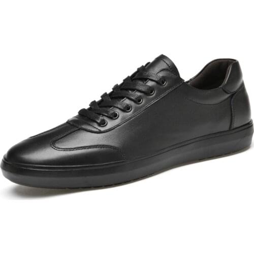 Sizes 37-45 Spring New White Casual Shoes Mens Leather Lace-Up Flats Shoes Simple Stylish Male Oxford Shoes Moccasins