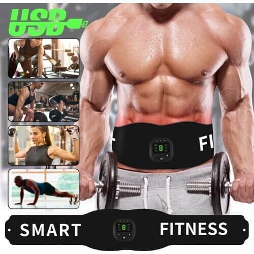 Smart Fitness Ab Belt Abs Stimulator Electronic Abdominal Muscle Stimulator Toning Belt Body Slimming Belt Weight Loss Men Women