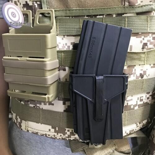 Military Tactical Molle Clip FastMag 5.56 M4 Magazine Pouch Bag Fast Mag Holster Airsoft Shooting Hunting Vest Accessories