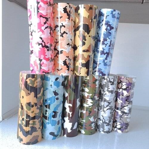 High Quality 1 Sheet Camouflage Design Shirt Iron DIY Heat Vinyl Film Press Transfer Cutter 25x30.5cm
