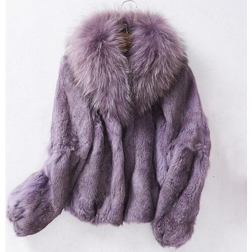 2020New Lady Winter High Quality Jackets Genuine Full Whole Piece Rabbit Fur Jackets Female Warm Feminino Inverno Winter Coats