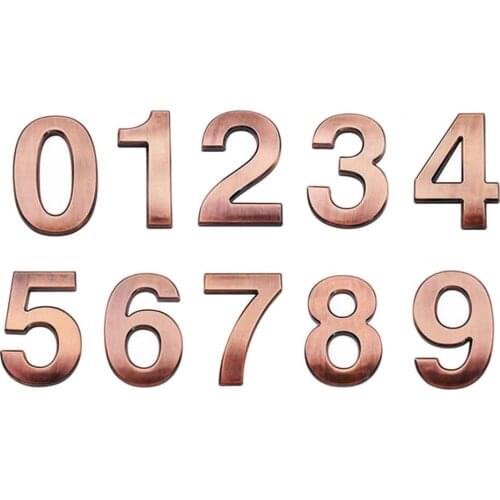 60% Hot 10Pcs/Set Mailbox Number Self-Adhesive Chic Design Easy to Install 3D Self-Adhesive Door House Numbers Car Decoration