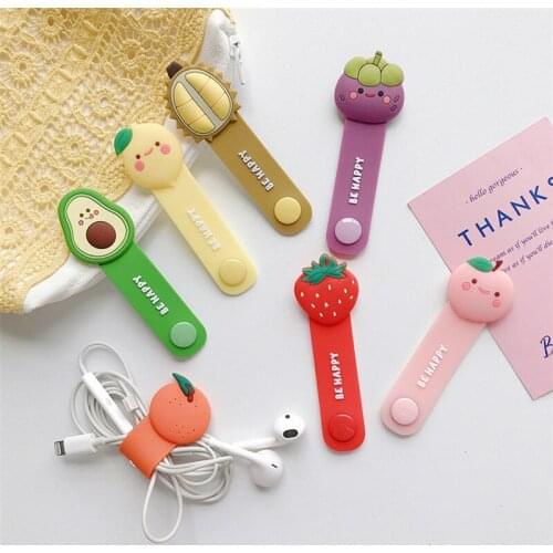 10pcs/lot New Cartoon Model Headphone Cord Holder Earphone Cable Wire Organizer USB Charger Cable Winder Best Gift