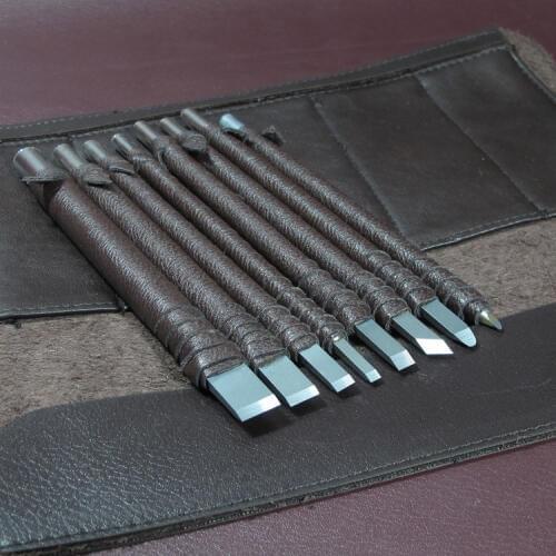 High quality 8 pc tungsten steel Stone Carving hand Tools set, Stone carving knives set