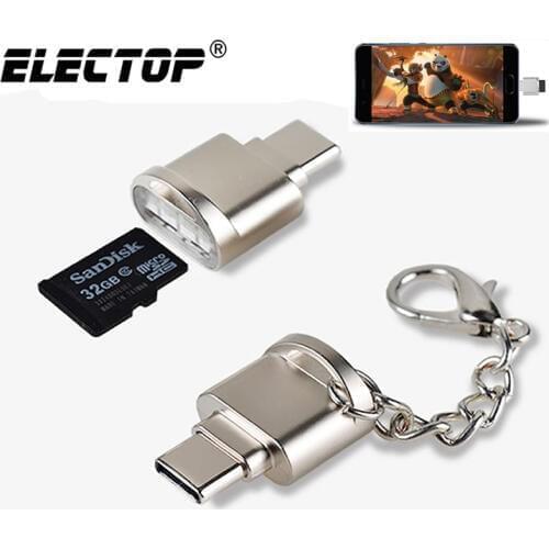 Portable USB 3.1 Type C Card Reader USB-C TF Micro SD OTG Adapter Type-C Memory Card Reader For Samsung Macbook Huawei LeTV