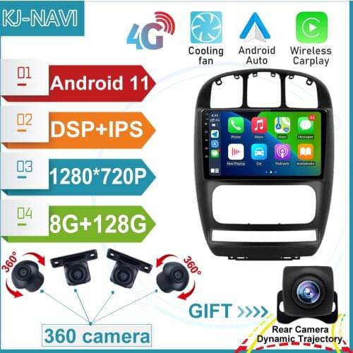 Android 11 Car Radio Player GPS Navigation Multimedia For Dodge Caravan 4 For Chrysler Voyager RG RS Town&Country RS 2000 - 2007