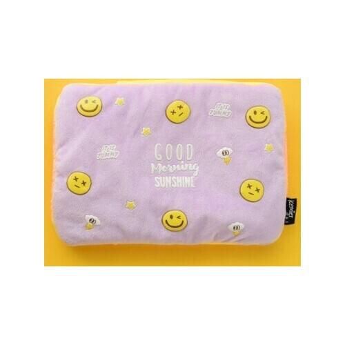 Free shipping high quality hot water bag cartoon smile face design plush hot water bag