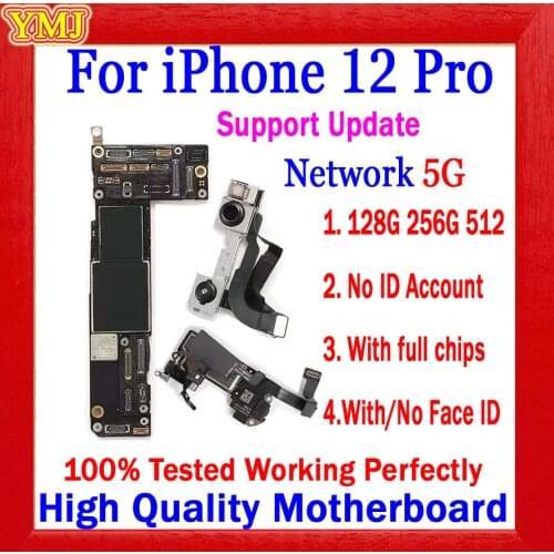 For IPhone 12 Pro Max/11 Pro Max Motherboard Full Chips clean Icloud Original Unlocked Logic Board Support update & 5G network