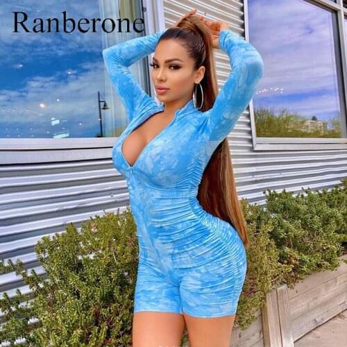 Deep V Neck Bodysuit Women Running Shorts Jumpsuit Female Summer Clothing Gym Leggings Sportswear Tights Womenswear Leotard