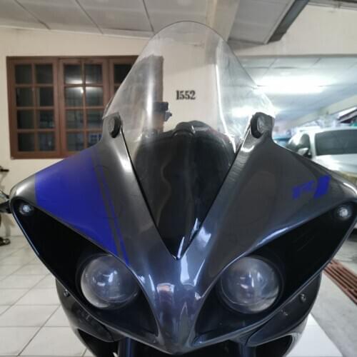 Black and Transparent Motorcycle Windshield Windscreen Wind screen For Yamaha YZFR1 YZF-R1 YZF R1 2009 - 2014 2010 2011 2012