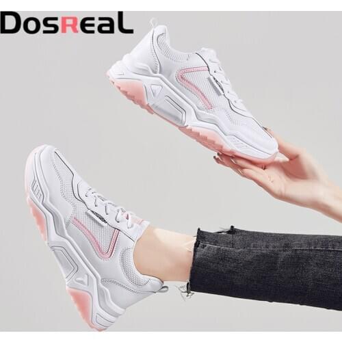 Dosreal Women Flats Sneakers Shoes Spring Breathable Mesh Fashion Shoes For Ladies New Trending Women Cute Chunky Sneakers Shoes