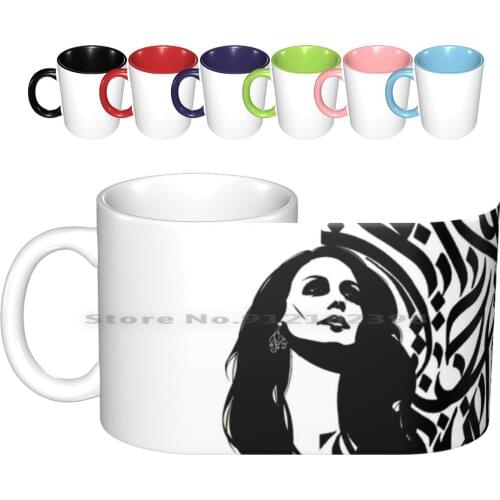 Fairouz Collection Calligraphy By Fadi Ceramic Mugs Coffee Cups Milk Tea Mug Calligraphy Fairouz Arab Music Creative Trending