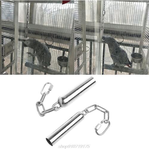 Pet Bird Stainless Steel Bell Toys Chew Parrot Hanging Swing Cockatiel Parakeet N04 20 Dropshipping