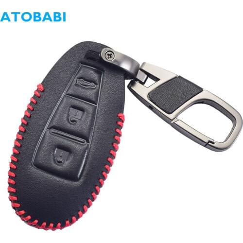 Leather Car Key Cover For Suzuki Swift Vitara Grand Vitara II SX4 Baleno Jimny Smart Keychain Holder Remote Control Protect Case