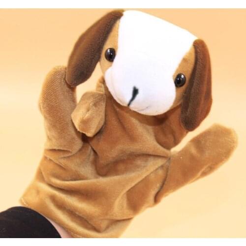 Finger Puppets Animals Cotton Hand Puppet Toys Glove Finger Puppet Dog Animal Plush Toys for Children Birthday Gift