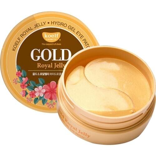 Best Korea Cosmetic KOELF Gold & Royal Jelly Hydro Gel Eye Mask Patch 60pcs Dark Circles Removal Anti Age Moisturizing Eyes Pads