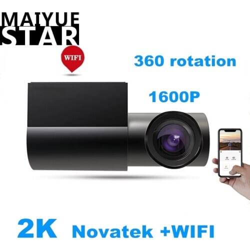 Maiyue star 360 Rotating Mini Dash Cam WiFi Dash Camera Front and Rear Full HD 1600P Super Night Vision Car Video Encoder