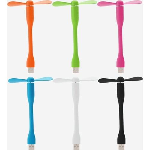 Mini USB Fan Flexible Portable Removable Fan Mute Small Fan Power Supply for Power Bank & Notebook & Computer Summer Gadgets