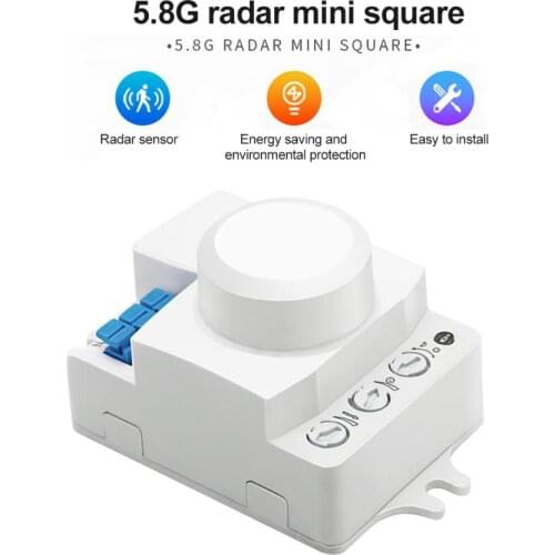 5.8G Rada'r Mini Microwave Light Control Sensor Switch Dimming Sensitivity Adjustment Delay Motion Detection Light Controller