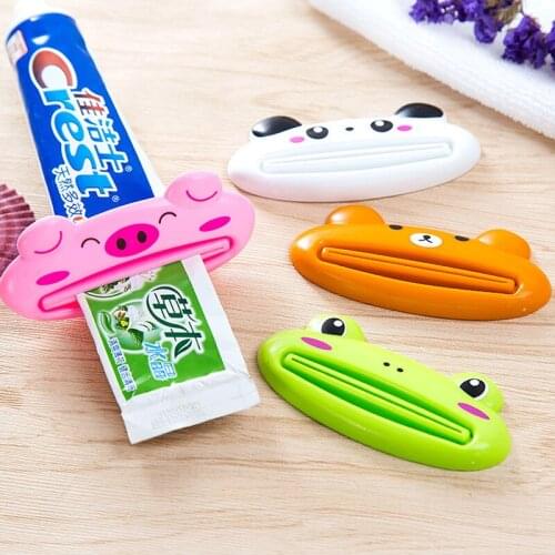 Cartoon Clip Toothpaste Squeezers Manual Cosmetics Extruders Facial Cleanser Squeezing Tools Lazy Bathrooom Products