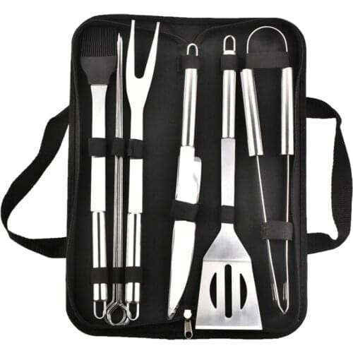 Home BBQ Grill Tool Set Stainless Steel Barbecue Grill Accessories Utensils Kit In Portable Case