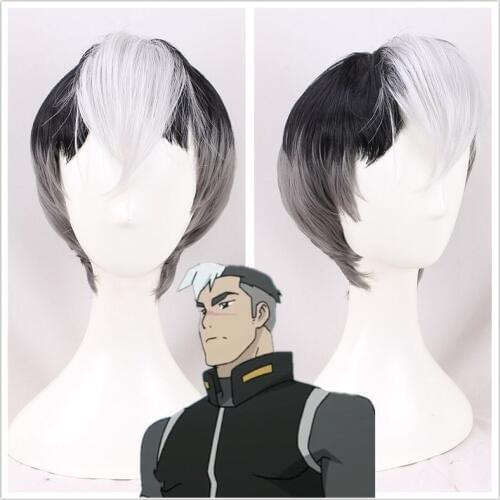 New Arrival Voltron: Legendary Defender Shiro Wig Cosplay Voltron Legendary Defender Shiro Black Mix White Hair Wig