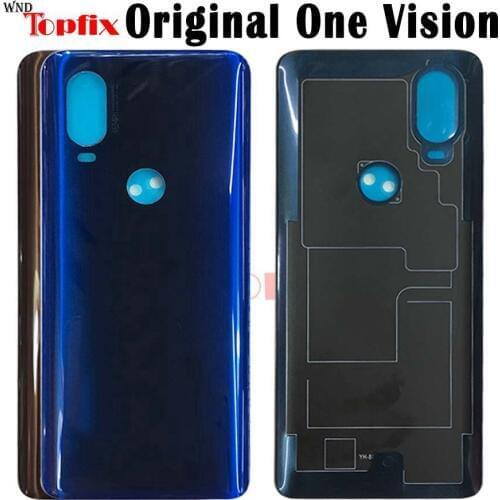 Original For Motorola One Vision Back Battery Cover Door Rear Glass Housing Case For Moto One Vision / P50 Battery Cover housing