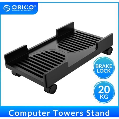 ORICO Mobile Computer Towers Stand CPU Rolling Holder Desktop Bracket with Locking Caster Wheels for Computer Cases PC Gaming